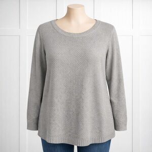 Pink Clover Taupe Beige Knit Sweater Relaxed Long Fit Cozy Fall Pullover XL